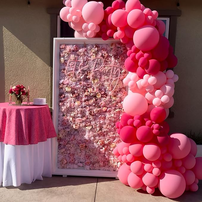 Voircoloria 105pcs Hot Pink Party Latex Balloons, 12inch | - Image 4