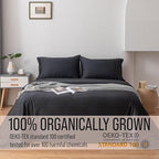 Bella Coterie | Luxury Bamboo Standard Size Pillowcase Set | 100% Organically Grown Bamboo Viscose | Ultra Soft | Cooling | 2 Pcs [Black]