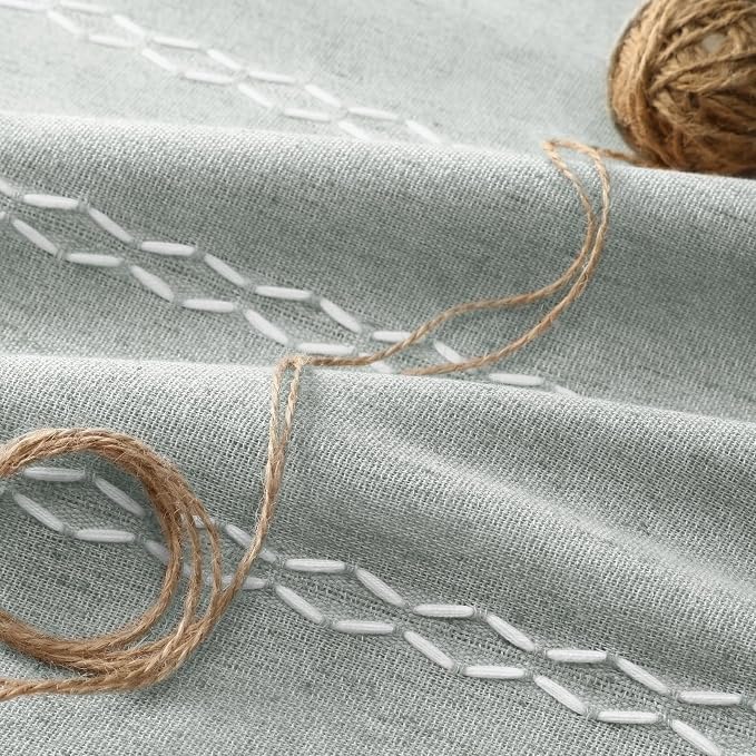 Teal 100% Boho Blackout Curtains 84 Inch 2 Panels - Image 6