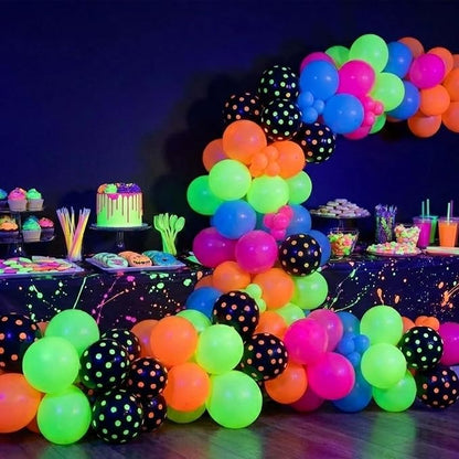 102Pcs Neon Glow Balloons Arch Kit - Image 7