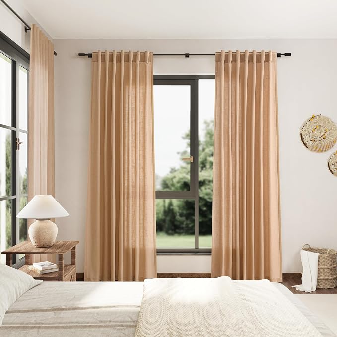 Camel Linen Curtains 80 Inches Long - Image 7