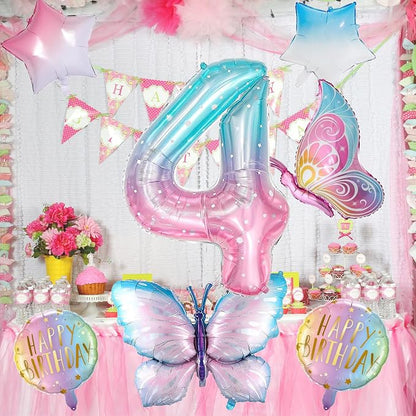 Butterfly Balloons 4th Birthday Decorations - Image 7