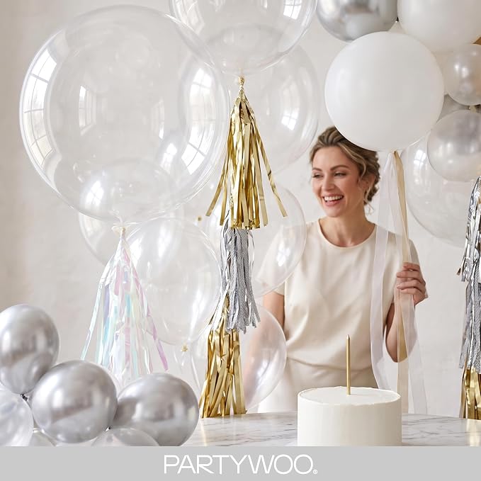 PartyWoo Clear Balloons 130pcs Different Sizes of 18 12 10 5 Inch | Balloons - Image 9