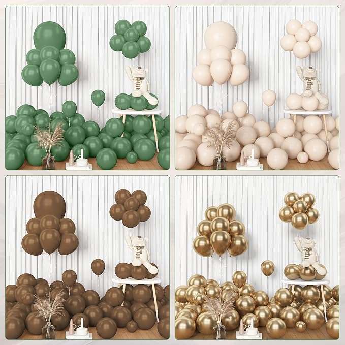 Amandir 153pcs Sage Green Brown Balloon Garland Arch Kit Different Sizes | 18 - Image 7