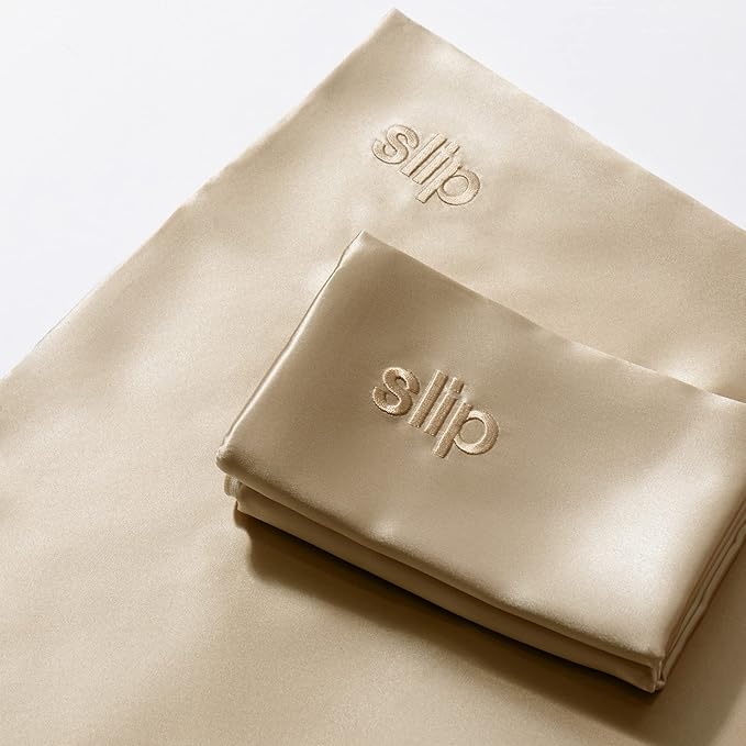 slip King Pure Silk Pillow Case - 100% Pure 22 Momme Mulberry Silk- King Size Standard Pillow Case -Anti-BedHead, Anti-Sleep Crease, Caramel (20" x 36")