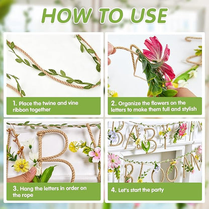 Baby in Bloom Banner, for Baby Shower decorations, Wildflower Butterflies Baby - Image 4
