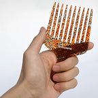 14MX Hair Comb for Women, Wide Tooth Comb for Curls, Afro Pick, 5.5 Inches, Leopard (1 PACK)
