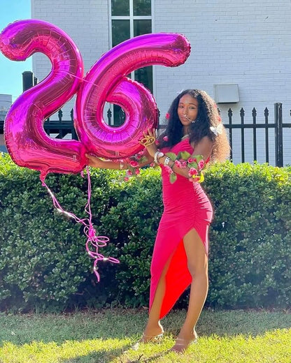 Hot Pink Number 2 Balloon 40 Inch - Image 7