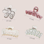8PCS Hair Clips for Women, Flower Claw Clips for Thick Hair, Non-Slip Hair Accessories with Multi-Styles, Colorful Hair Claw Clips and Variety Pack, Ideal for Girls