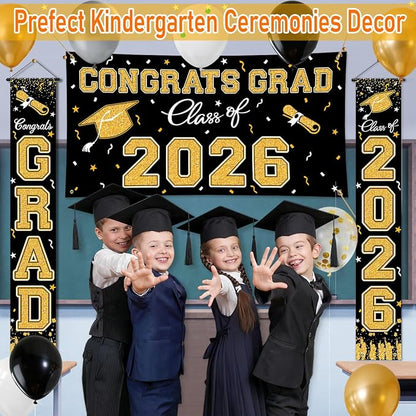 WOHOHOHO 23Pcs Graduation Decorations 2026 Set, Class of 2026 Backdrop - Image 4