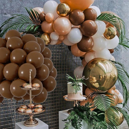 50pcs Dark Brown Balloons, Helium 12inch Brown Party Balloons - Image 3