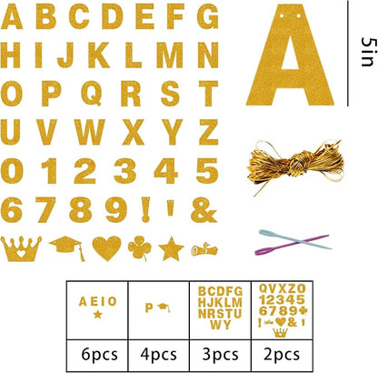 131 PCS Custom Banner DIY Letter Banners Personalized Banner - Image 2