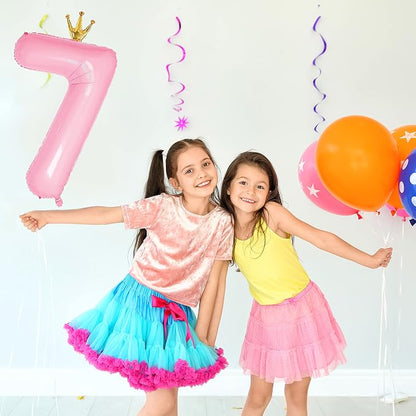 Giant Light Pink Number 7 Balloon - Image 2