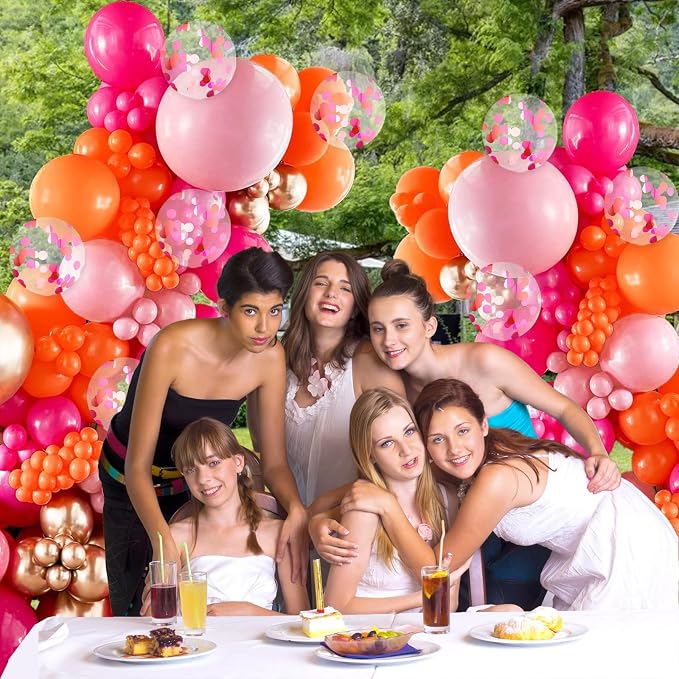 BAUANOOY Pink and Orange Balloons - Image 6