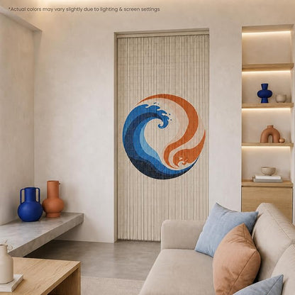Fire & Ice Beaded Bamboo Curtain - Image 8