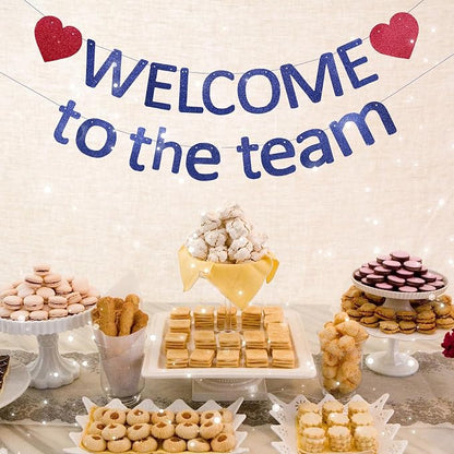 Pre-Strung Glitter Welcome to the Team Banner Welcome Banner Welcome Decorations - Image 4