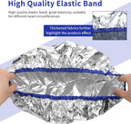 4 Pcs Heat Cap for Deep Conditioning Aluminum Foil Heat Cap Reusable Steam Processing Caps Thickened Shower Caps for Long Hair Dyeing Home Salon White Blue Hot Oil Tools