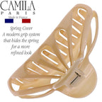 Camila Paris CP3054 French Hair Clip for Women with Thick, Long and Curly Wavy hair, Beige, No Slip Girls Fashion Styling Hair Accessory, Strong Hold, Made in France