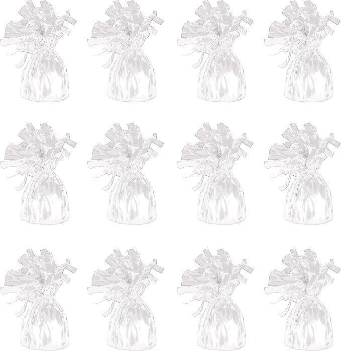 Metallic Plastic Wrapped Balloon Weights Party Decorations 12 Pcs by RoyalHouse