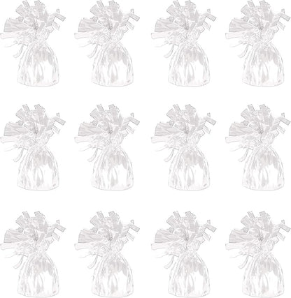 Metallic Plastic Wrapped Balloon Weights Party Decorations 12 Pcs by RoyalHouse