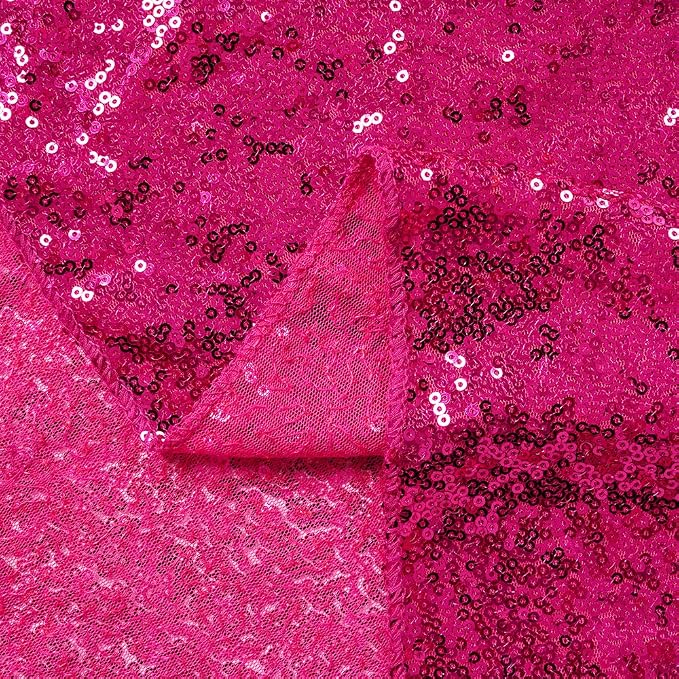 Sequin Backdrop Hot Pink 8ft x 8ft Glitter Photo Booth Backdrop | Sequin Photo - Image 8