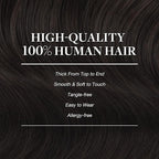 GOO GOO Clip in Hair Extensions Real Human Hair, Remy Human Hair Extensions Clip ins for Women, Natural Human Hair, 18inch 120g 7Pcs, 2 Dark Brown