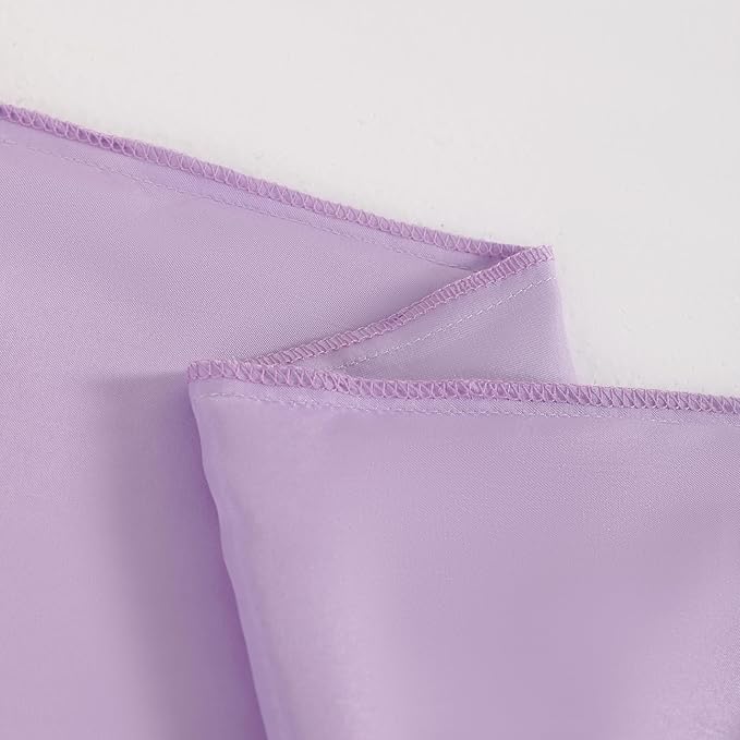 NTBAY 2 Pack Satin Standard Pillowcases for Hair and Skin, Luxurious and Silky Pillow Cases with Envelope Closure, 20x26 Inches, Light Purple