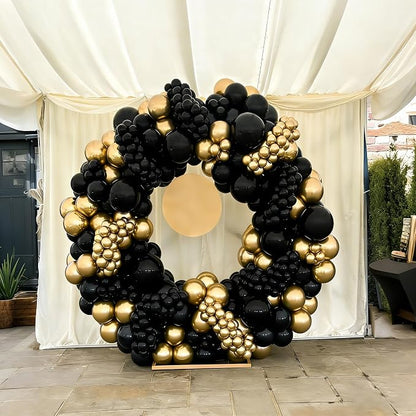 Lukiituke Black and Gold Balloon Arch Kit, Graduation, New Years Decorations - Image 9