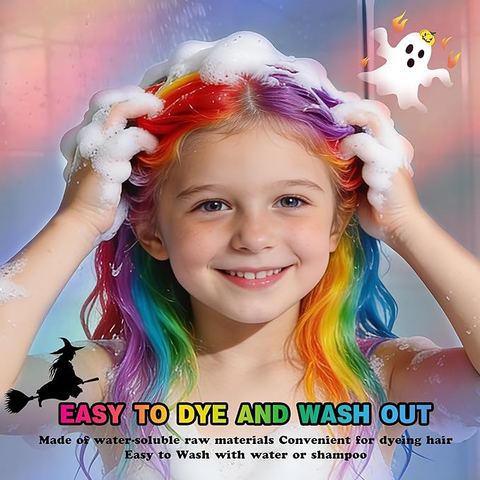 White Temporary Hair Color Spray for Kids, Silver Instant Colored Hair Dye Alternative for Boys Girls Teens Men Women, Quick Styling for Party Christmas Halloween, Disposable Washable, 150ml