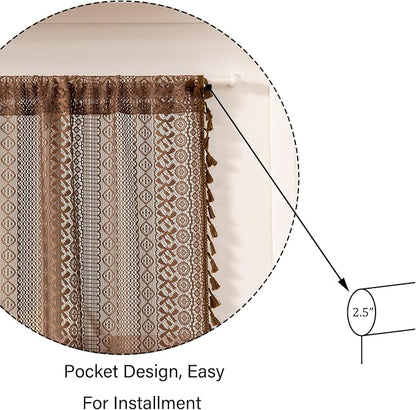 Sutuo Home Caramel Door Window Curtains - Image 6