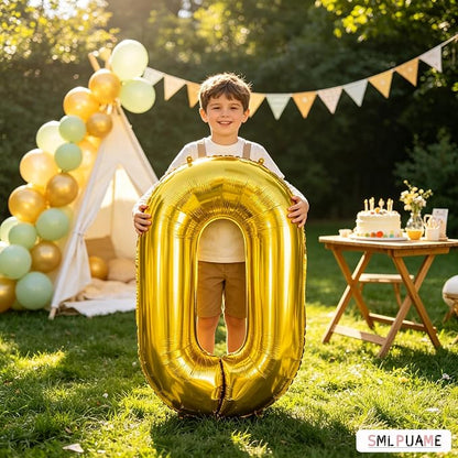 40 inch Number Balloon 0-9 Gold Large Number 10 Balloons, Digital Balloons - Image 2