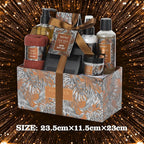 Christmas Spa Gift Basket, Bath Spa Kit for for Men Dad Birthday Bath Gifts Classic Perfume Bath Set for him, men's Shower Gift Basket mens personal care sets Man Bath Beard Spa Gift Baskets Mens Gift