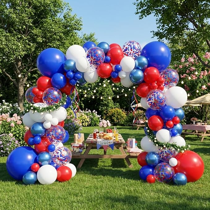 Red White and Blue Balloon Arch Kit - Image 6