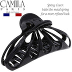 Camila Paris CP3053 2PK French Hair Clip for Women Thick Hair for Long Curly Wavy Hair, Girls Hair Claw Clips Fashion Styling Hair Accessories for Women, Strong Hold No Slip Grip, Made in France