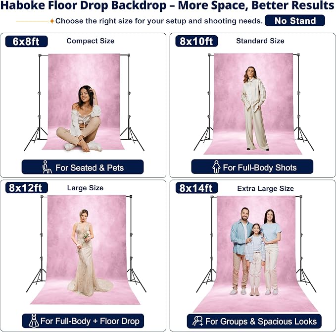 Abstract Photography Backdrop for Photoshoot 8x12ft, Light Pink, No Stand | - Image 3