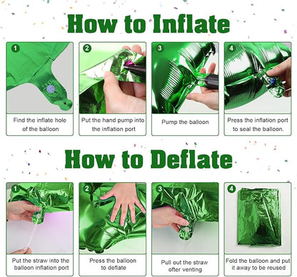 40 Inch Emerald Green Number 8 Balloons, Large Foil 8th Birthday Balloon - Image 3