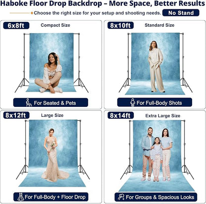 Abstract Photography Backdrop for Photoshoot 8x10ft, Light Blue, No Stand | - Image 3