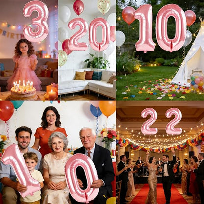 40 Inch Number 3 Balloons for 3rd Birthday Party Decorations, 0-100 Jewelry - Image 7