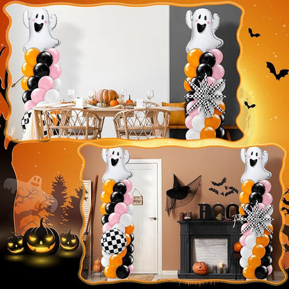 Kasyat 2 Sets Pink and Orange Halloween Balloon Arch Kit - Image 6