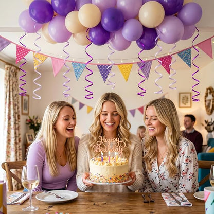 TONIFUL Purple, Light Purple and Silver Curling Ribbon Balloon String | 300 - Image 6