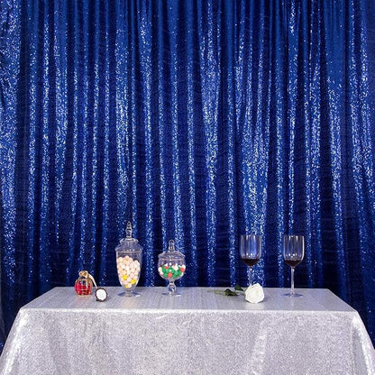 SquarePie 8x10ft Navy Blue Sequin Backdrop, High Density Non-Transparent - Image 4