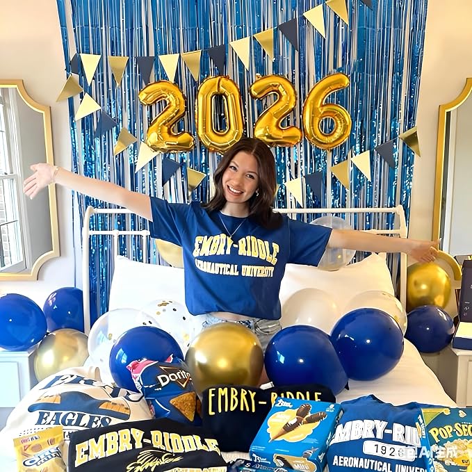 Royal Blue and Gold Balloons - Image 2