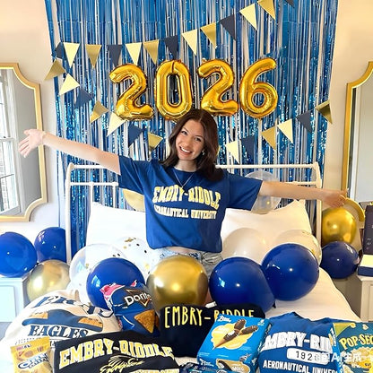 Royal Blue and Gold Balloons - Image 2