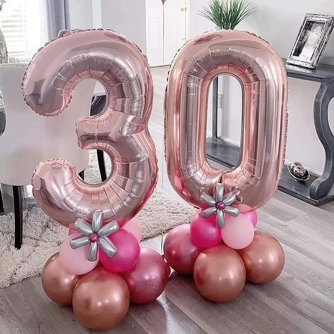 40 Inch Rose Gold 22 Balloons Giant Number 22 Balloons Rose Gold 22 Birthday - Image 6