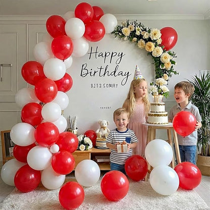 Red and White Balloons Arch Kit, Mother's Day, Valentine's Day, Christmas Party - Image 5