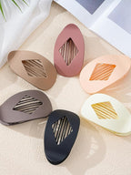 6 PCS Flat Hair Clips for Women - French Medium Flat Claw Clips for Thick Thin Hair, Strong Grip Non Slip Hair Claw Clips for Women Girls