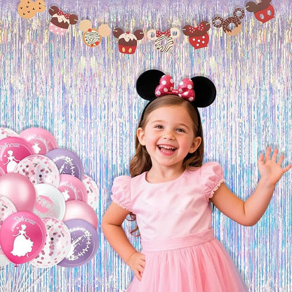 Iridescent Party Decorations Fringe Backdrop, Sparkling Holographic Foil Fringe - Image 5