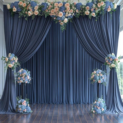 10x12 Navy Blue Backdrop Curtains - Image 3