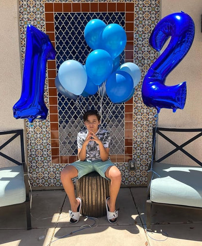 Number Balloons 3 Balloon Navy Blue - Image 4