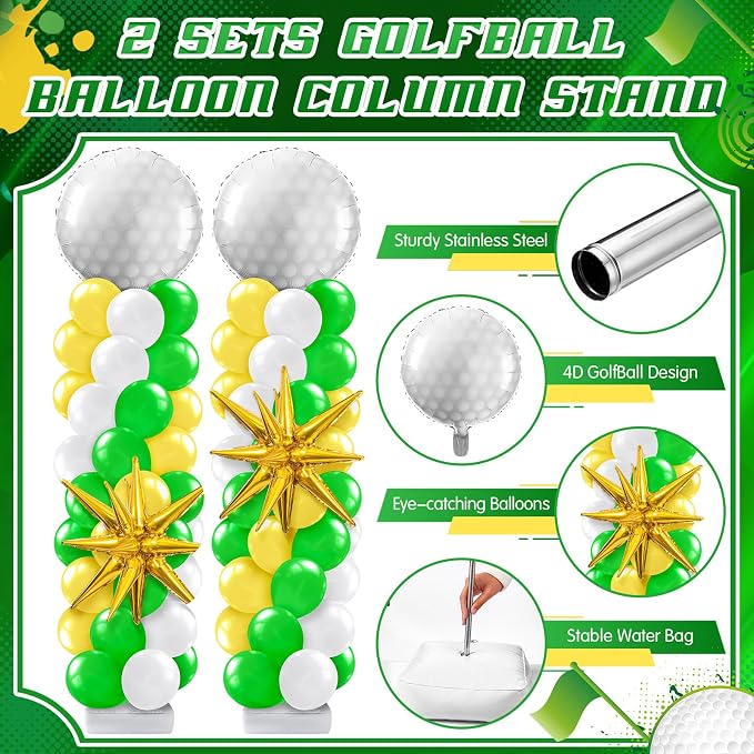 Kasyat 2 Sets Golf Balloon Column Stand Kit - Image 3